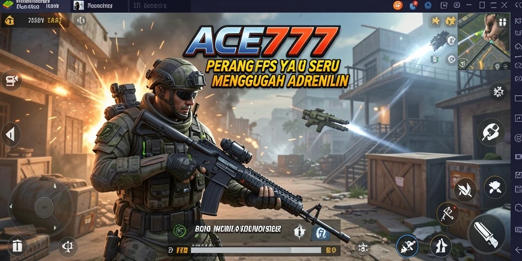 Tampilan gameplay yang mendebarkan dalam ACE777 dengan aksi FPS yang seru.