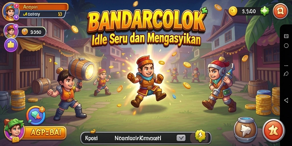 Gameplay seru BANDARCOLOK dengan elemen Idle yang menarik.