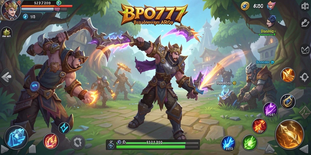 Screenshot menampilkan aksi seru dalam gameplay ARPG BPO777.
