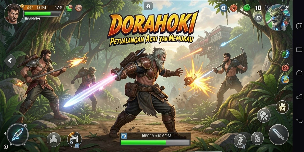 Tampilan gameplay DORAHOKI yang seru dan menegangkan.