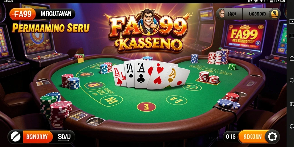 Screenshot gameplay FA99 menampilkan suasana Kasino yang mendebarkan.