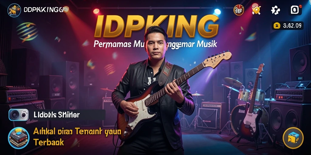 Screenshot IDPKING menampilkan gameplay seru dengan berbagai lagu musik.