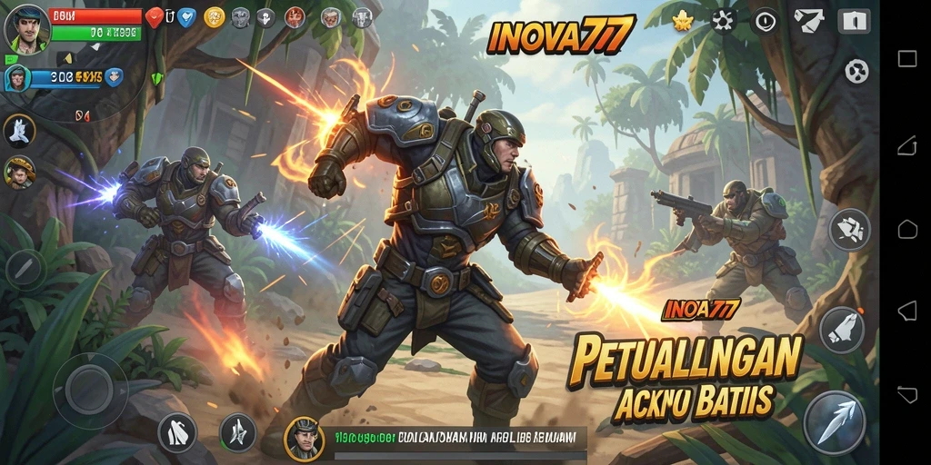 Tampilan gameplay mendebarkan dari INOVA77 dalam aksi.