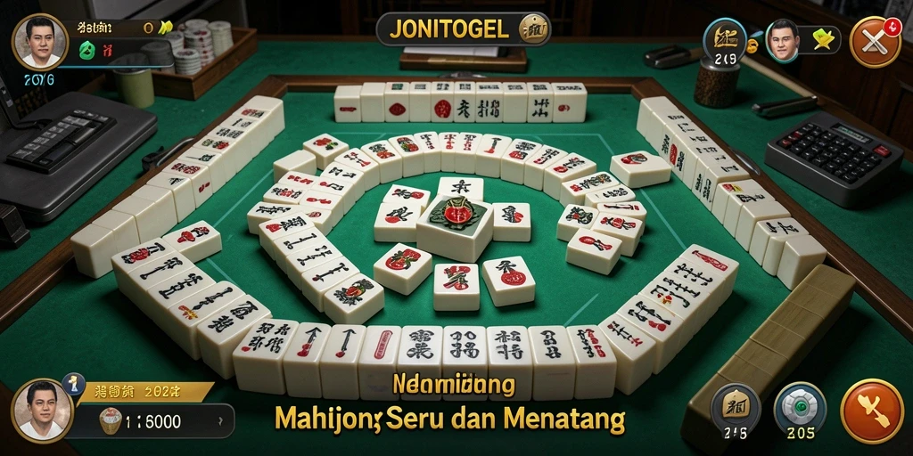 Tangkapan layar utama dari gameplay Mahjong JONITOGEL yang menegangkan dan menarik.