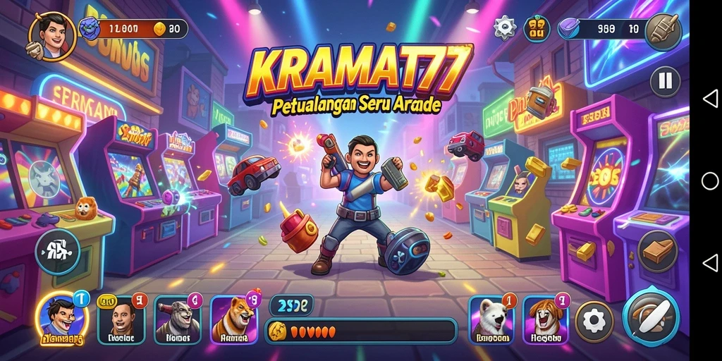 Screenshot KRAMAT77 menampilkan aksi seru dalam gameplay Arcade.