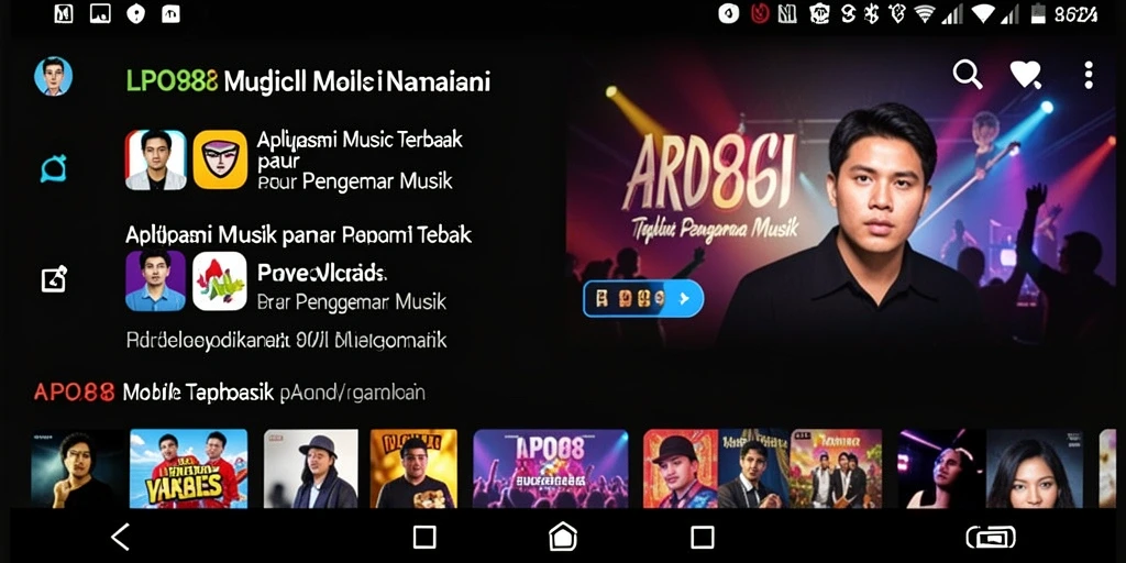 Tampilan menarik dari gameplay interaktif LPO88 saat mendengarkan musik.