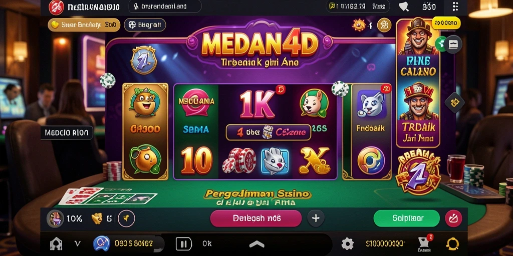Tampilan gameplay Live Casino yang menakjubkan di MEDAN4D.