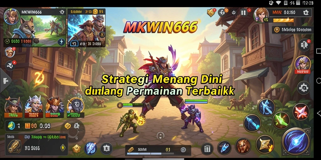 Tampilan strategis mendebarkan di gameplay MKWIN666.
