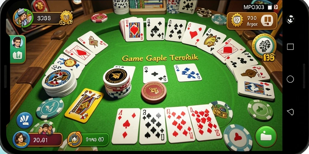 Tampilan gameplay Gaple yang mengasyikkan di MPO303.