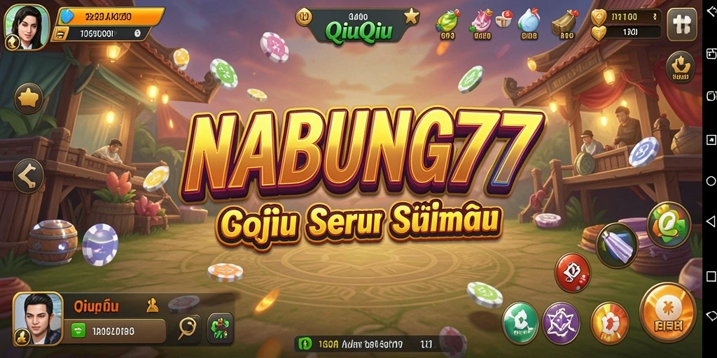 Screenshot NABUNG77 menampilkan momen seru dalam permainan QiuQiu.