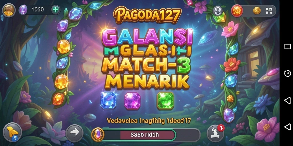 Tampilan gameplay seru dari PAGODA127 yang penuh tantangan Match-3.