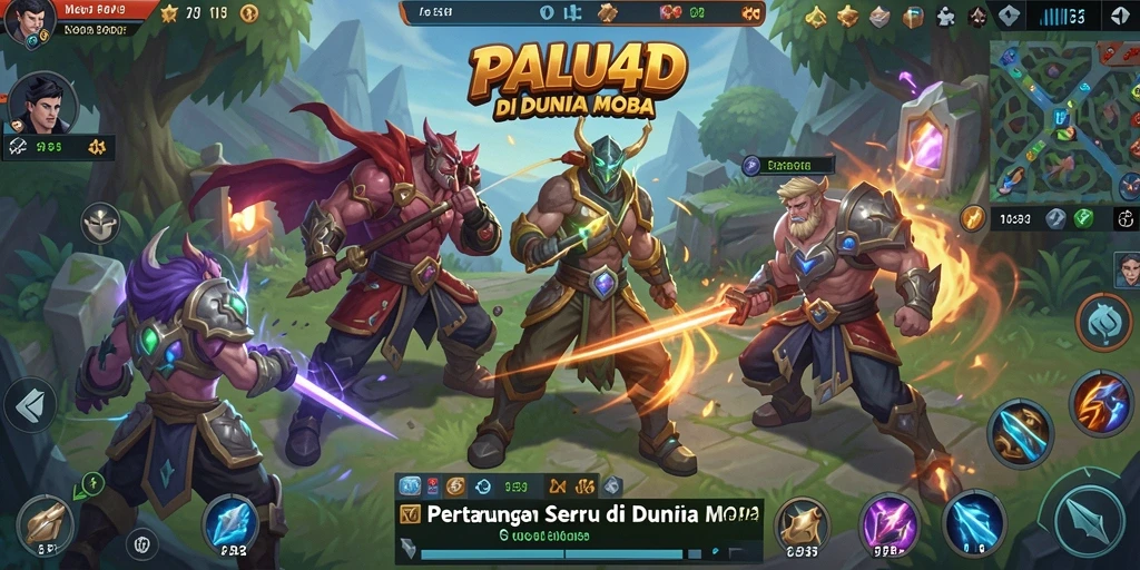 Tampilan menarik dari gameplay <strong>PALU4D</strong> yang penuh aksi MOBA.