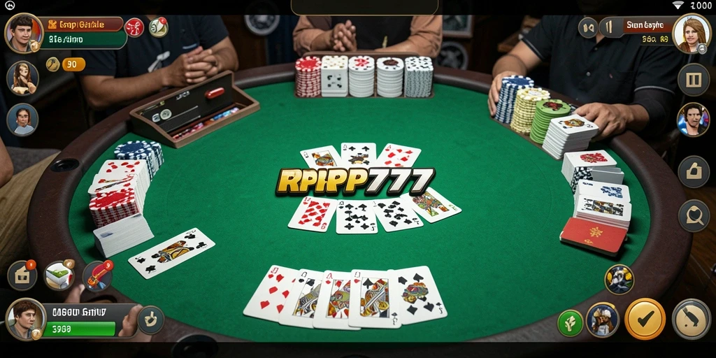 Tampilan gameplay RPRP777 yang menarik saat bermain Gaple.