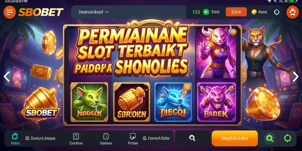 Screenshot dari gameplay menarik di SBOBET yang menunjukkan slot yang beragam.