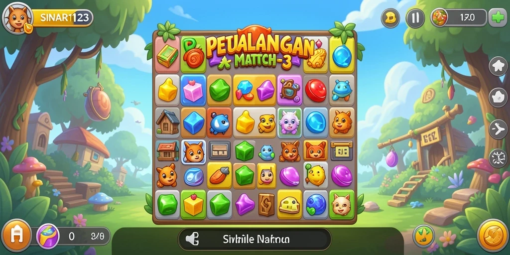 Tampilan grafis cerah dalam gameplay SINAR123.