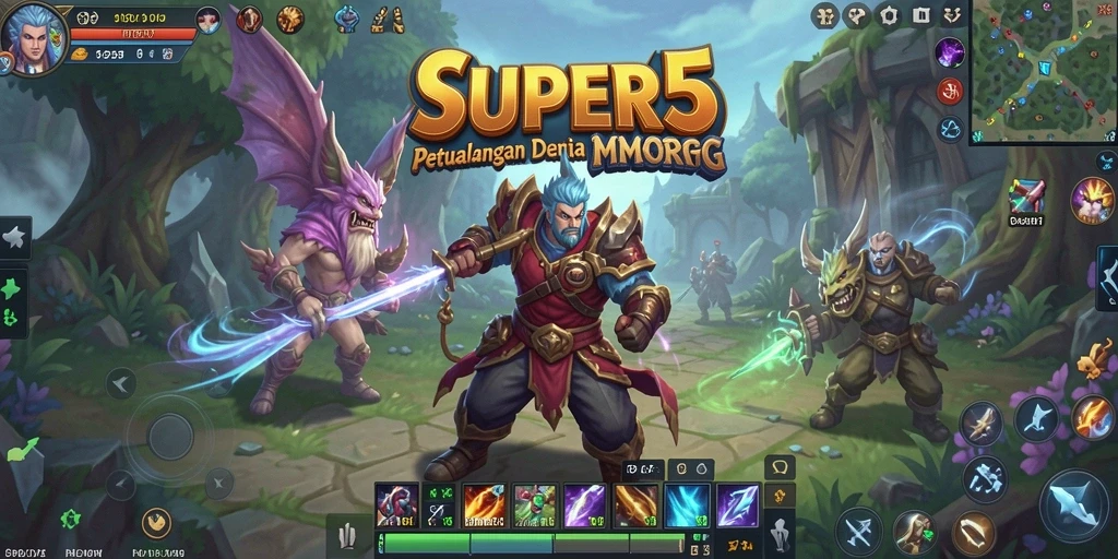 Gameplay SUPER5 yang mengasyikkan dalam dunia MMORPG.