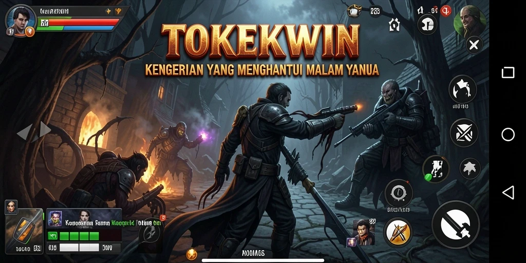 Gameplay menegangkan di hutan yang misterius dengan makhluk menakutkan.