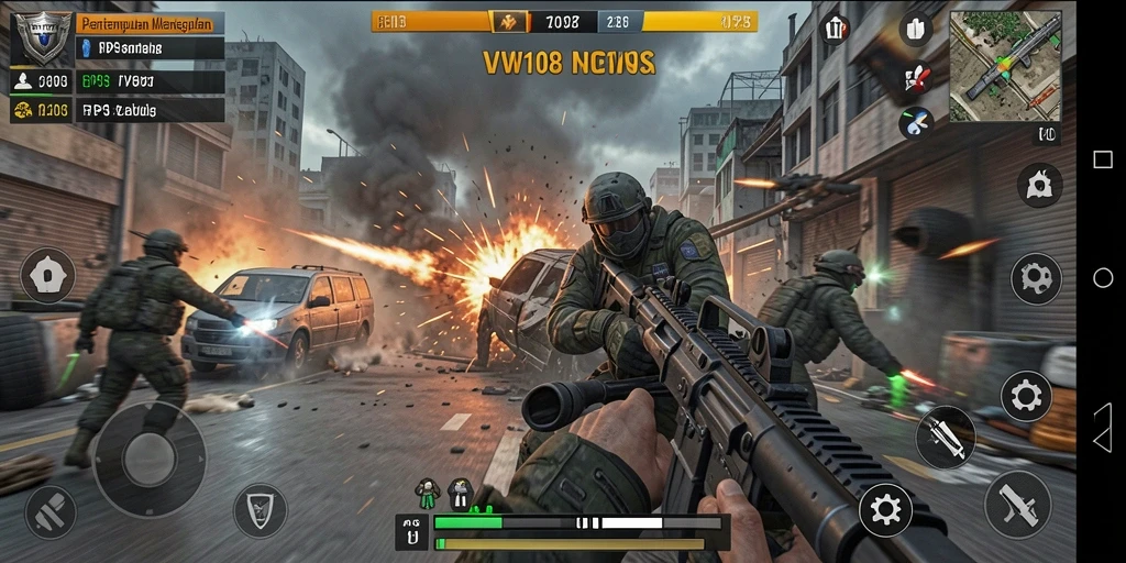 Tampilan gameplay VW108 yang intens dan menegangkan.
